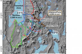 Figure from paper showing map of study area in Salar de Atacama