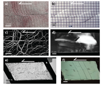 Table of various photographs of result from analog rock deformation experiments. Source: Dr. Michele Cooke.